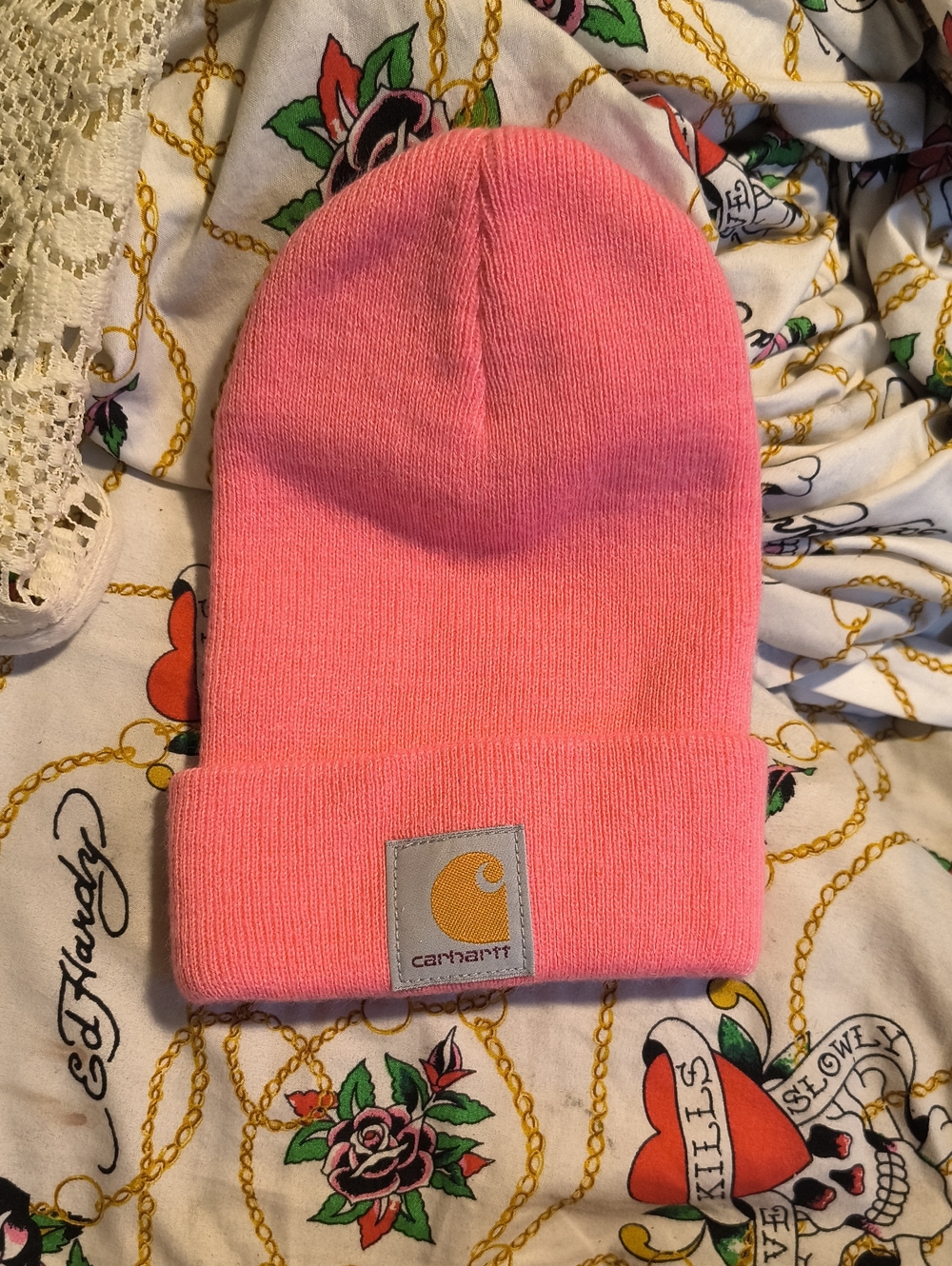 Carhartt Kids Pink Winter Beanie Hat